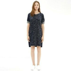 MADEWELL Textured Sweater Dress Marled Blue XS Women's